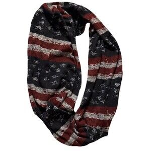 American Flag Infinity Loop Fashion Scarf Patriotic Style Accessory Women’s